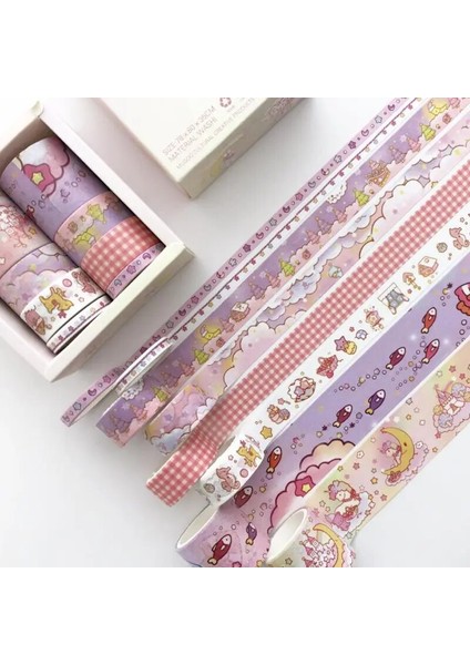D Stili 8 Adet Fantasy Dream Serisi Washi Bant Seti Diy Scrapbooking Sticker Etiket Maskeleme Bandı Okul Ofis Tedarik (Yurt Dışından)