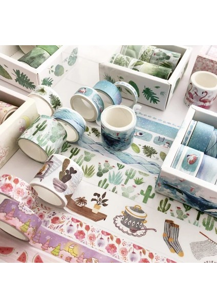 D Stili 8 Adet Fantasy Dream Serisi Washi Bant Seti Diy Scrapbooking Sticker Etiket Maskeleme Bandı Okul Ofis Tedarik (Yurt Dışından) fiyatları