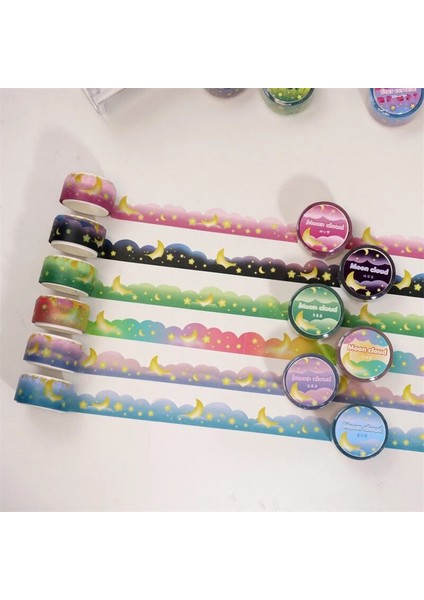 No.5 Tarzı 5m Yıldızlı Gökyüzü Bulut Perde Washi Maskeleme Bandı Scrapbooking Dergisi Dekoratif Yapışkan Bant Dıy Günlüğü Albümü Malzeme Kırtasiye (Yurt Dışından)