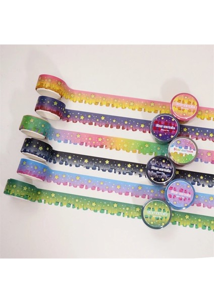 No.5 Tarzı 5m Yıldızlı Gökyüzü Bulut Perde Washi Maskeleme Bandı Scrapbooking Dergisi Dekoratif Yapışkan Bant Dıy Günlüğü Albümü Malzeme Kırtasiye (Yurt Dışından)