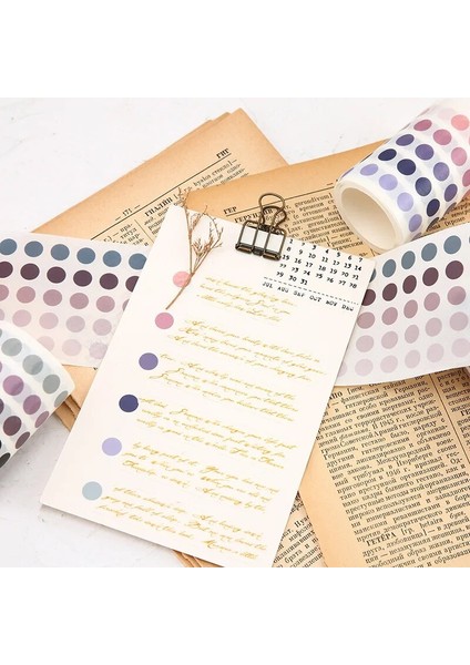 No.3 Tarzı 60MM * 3m Renkli Noktalar Geniş Maskeleme Bantları Diy Scrapbooking Dergisi Günlüğü Defter Yapışkanlı Dekoratif Washi Bant Etiket Ruloları (Yurt Dışından) indirimleri