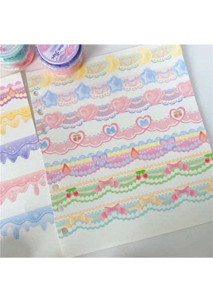 Desen 09 Stili 5 M Kore Sevimli Dantel Ilmek Krem Yapışkan Bant Kawaii Maskeleme Washi Bant Planlayıcısı El Hesabı Dıy Dekoratif Etiket Kırtasiye (Yurt Dışından) fiyatları