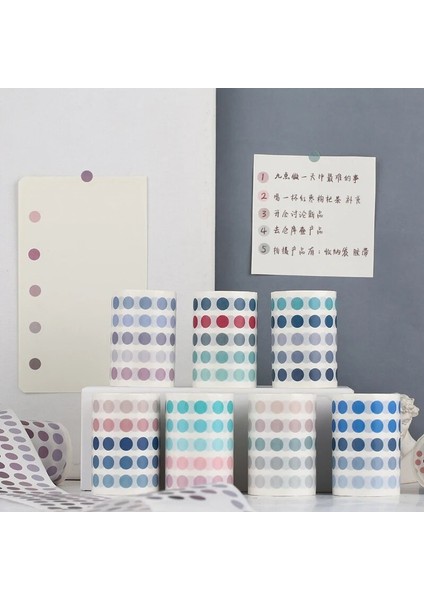 Bir Stil Temel Eleman Dekoratif Maskeleme Bandı Renkli Nokta Washi Bant Diy Scrapbooking Washi Etiket Etiket Japon Kırtasiye (Yurt Dışından) fırsatları