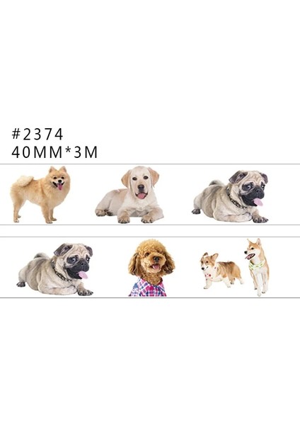 NO.744 Stili S Beden Aagu mm * 10M Sevimli Çiçek Washi Bant Köpek Albümü Karalama Defteri Yapışkan Bant Maskeleme Bandı (Yurt Dışından) modelleri