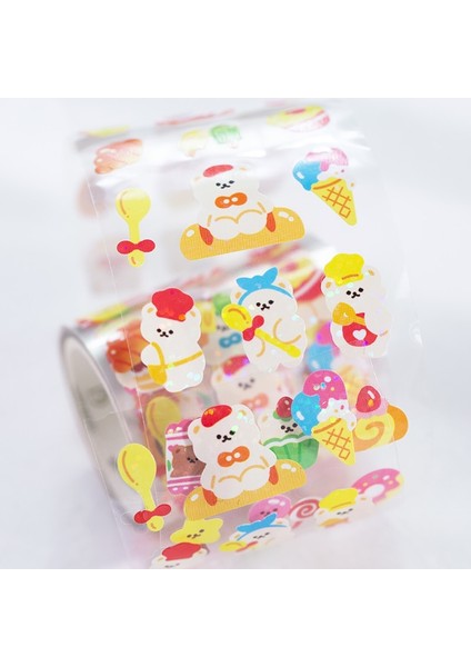 C Stili Küçük Ayı Bahçe Partisi Serisi Maskeleme Washi Bant Sevimli Karikatür Dekoratif Yapışkan Bant Decora Diy Scrapbooking Sticker Etiket (Yurt Dışından) fırsatları