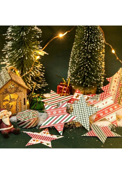 No.1 Tarzı Renkli Noel Izgara Serisi Maskeleme Washi Bant Dekoratif Yapışkan Bant Decora Diy Scrapbooking Sticker Etiket Kırtasiye (Yurt Dışından) fırsatları