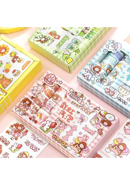No.2 Tarzı Et Sevimli Kız Notebook Serisi Washi Bant Seti Dekoratif Yapışkan Bant Dıy Scrapbooking Sticker Etiket Maskeleme Bandı (Yurt Dışından) fiyatları