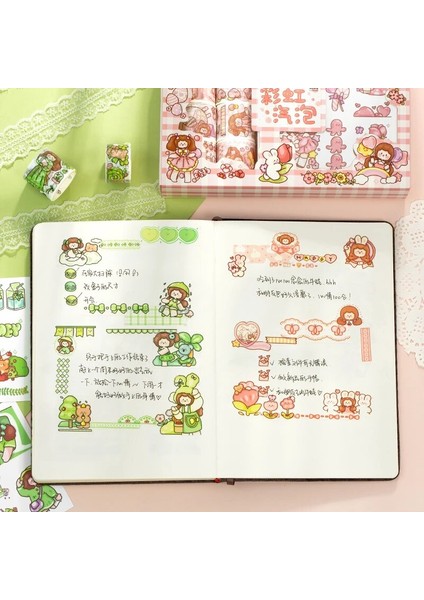 No.2 Tarzı Et Sevimli Kız Notebook Serisi Washi Bant Seti Dekoratif Yapışkan Bant Dıy Scrapbooking Sticker Etiket Maskeleme Bandı (Yurt Dışından) fırsatları