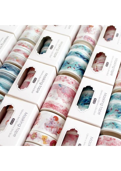 Evcil Hayvan Stili Ack Sakura Bulut Van Gogh Japon Washi Bant Yapışkan Bant Dıy Scrapbooking Etiket Etiket Maskeleme Bandı (Yurt Dışından) fiyatları