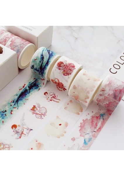 Evcil Hayvan Stili Ack Sakura Bulut Van Gogh Japon Washi Bant Yapışkan Bant Dıy Scrapbooking Etiket Etiket Maskeleme Bandı (Yurt Dışından) modelleri