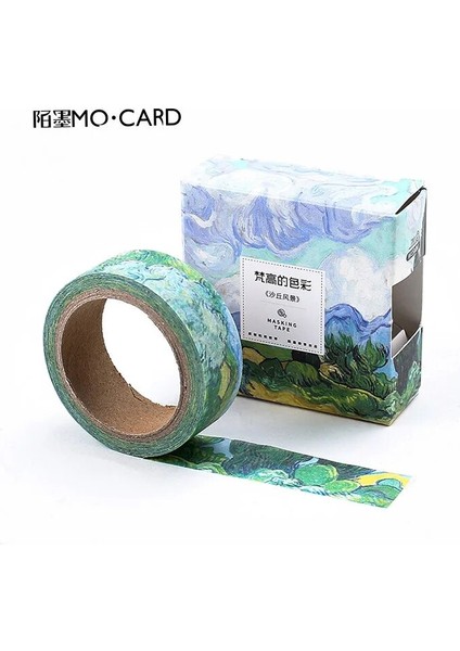 No.6 Tarzı 15 mm * 7 M Li Washi Bantlar Dıy Van Gogh Boyama Kağıdı Maskeleme Bandı Dekoratif Yapışkan Bantlar Scrapbooking Çıkartmalar (Yurt Dışından)
