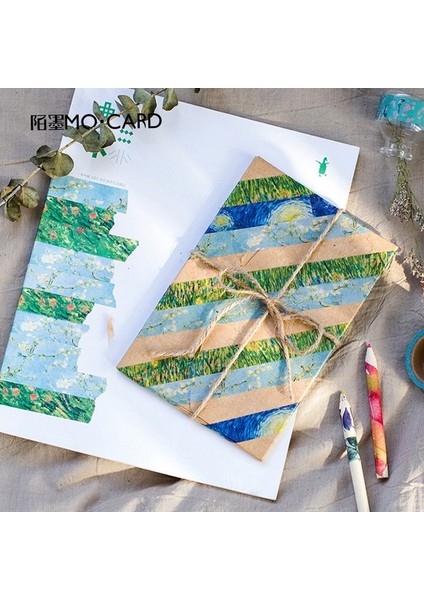 No.6 Tarzı 15 mm * 7 M Li Washi Bantlar Dıy Van Gogh Boyama Kağıdı Maskeleme Bandı Dekoratif Yapışkan Bantlar Scrapbooking Çıkartmalar (Yurt Dışından) fiyatları