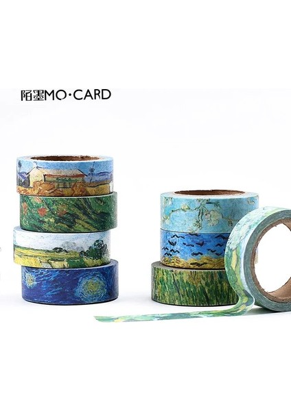 No.6 Tarzı 15 mm * 7 M Li Washi Bantlar Dıy Van Gogh Boyama Kağıdı Maskeleme Bandı Dekoratif Yapışkan Bantlar Scrapbooking Çıkartmalar (Yurt Dışından) modelleri