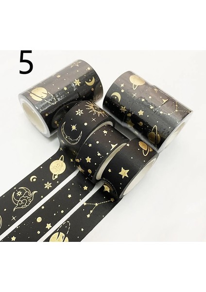 No.5 Tarzı 3 Rollsset Altın Folyo Washi Bant Eski Maskeleme Bandı Çıkartmalar Için Dekoratif Yapışkan Bant Scrapbooking Dergisi Sanat ve El Sanatları (Yurt Dışından)