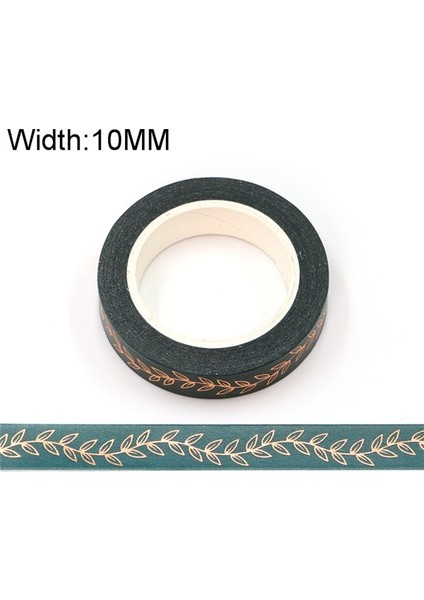 No.13 Tarzı 1 Rulo Ay Yıldız Yaprak Washi Bant Eski Maskeleme Washi Bant Folyo Dekoratif Yapışkan Bant Scrapbooking Sticker Etiket Kırtasiye (Yurt Dışından)