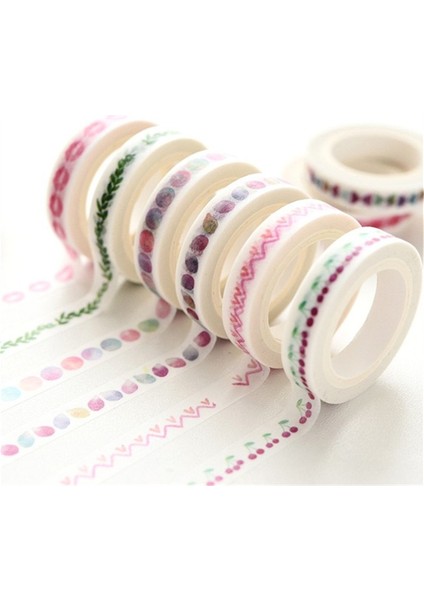 Bir Stil 7m * 8mm Aşk ve Yapraklar Scrapebooking Diy Sticker Dekoratif Maskeleme Bandı Kağıt Malzemesi Escolar Fotoğraf Albümü Washi Bant (Yurt Dışından)