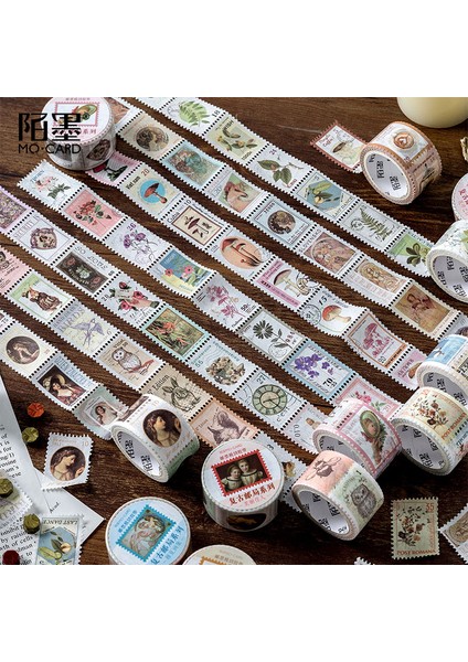 No.3 Tarzı Vintage Postane Serisi Washi Bant Retro Pullar Kahve Dekoratif Yapışkan Bant Dıy Scrapbooking Sticker Etiket (Yurt Dışından) fiyatları