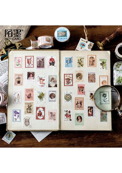 No.3 Tarzı Vintage Postane Serisi Washi Bant Retro Pullar Kahve Dekoratif Yapışkan Bant Dıy Scrapbooking Sticker Etiket (Yurt Dışından) fırsatları