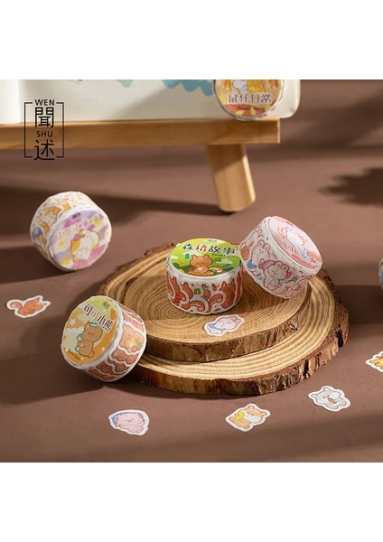 G Tarzı Rulo Kawaii Karikatür Nokta Washi Bant Sevimli Hamster Penguen Tavşan Ayı Dekoratif Sticker Scrapbooking Günlüğü Kitap Için (Yurt Dışından)