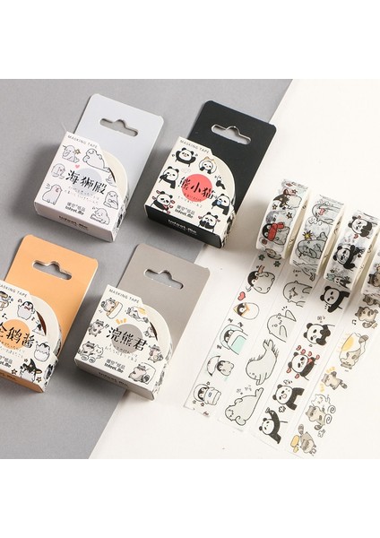 D Stili Sevimli Mühür Panda Hamster Hayvanlar Maskeleme Washi Bant Dekoratif Yapışkan Bant Decora Diy Scrapbooking Sticker Etiket Kırtasiye (Yurt Dışından) fırsatları