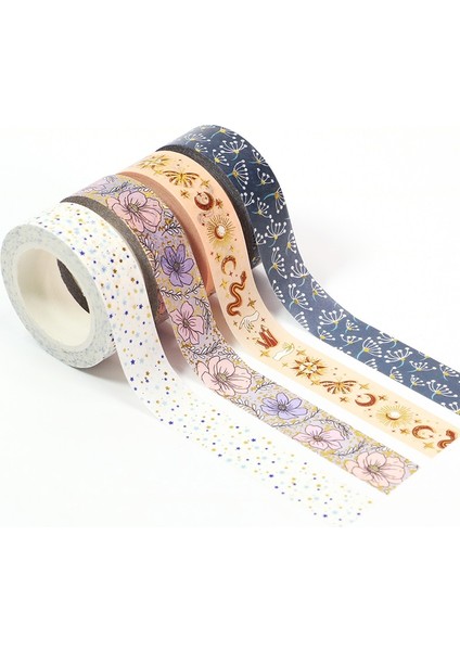 No.8 Stili Katran Çiçek Washi Kağıt Maskeleme Bandı Dekoratif Yapışkan Bant Scrapbooking Sticker Günlük Hediye Paketleme Kırtasiye Тейпы (Yurt Dışından) modelleri