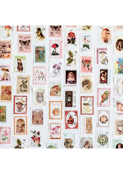 D Stili Vintage Kahve Orman Bitkileri Tema Washi Bant Diy Dekoratif Scrapbooking Maskeleme Bandı Yapışkanlı Etiket Etiket Bant Kırtasiye (Yurt Dışından)