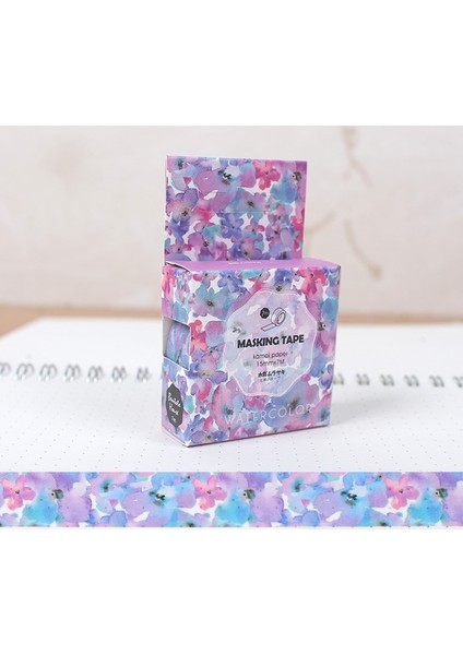 Q Stili Donut Sakura Tüy Dekoratif Washi Bant Yapışkan Bant Dıy Scrapbooking Etiket Etiket Maskeleme Bandı (Yurt Dışından)