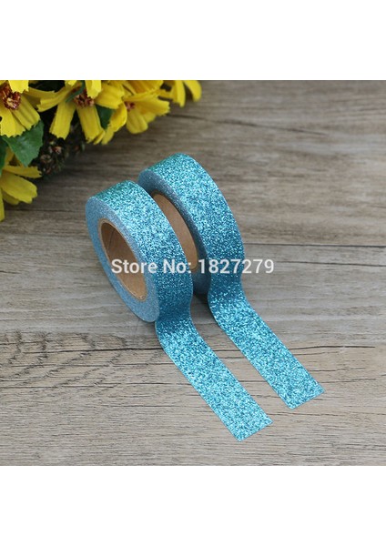 GP20 Stili 1x Toz Washi Bant Glitter Renk Japon Kırtasiye 15MM * 5 Metre Kawaii Kağıt Scrapbooking Okul Araçları Dekoratif Bantlar Maske (Yurt Dışından)