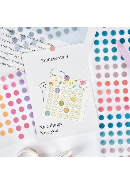 No.6 Tarzı 10 cm Genişliğinde Renkli Temel Noktalar Maskeleme Washi Bant Dekoratif Pet Yapışkan Bant Decora Diy Scrapbooking Sticker Etiket Kırtasiye (Yurt Dışından)