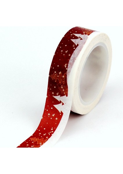 C Stili 8 Tasarımlar Sevimli Kar Geyiği Noel Ağacı Dekoratif Washi Bant Seti Dıy Scrapbooking Maskeleme Bandı Okul Ofis Tedarik (Yurt Dışından)