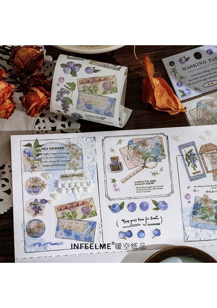 B Tarzı Vintage Vahşi Çiçek Bitki Washi Bant Japon Maskeleme Dekoratif Bantlar Diy El Sanatları Sanat Dergisi Planlayıcısı Scrapbooking Yapıştırıcı (Yurt Dışından) fırsatları