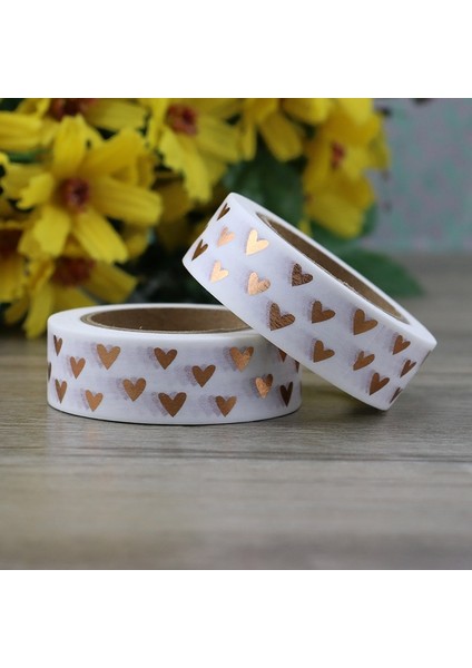 Kırmızı Stil 1 Adet Kalp Folyo Washi Bant Japon Kağıdı 1.5 cm * 10 M Kawaii Scrapbooking Araçları Maskeleme Bandı Noel Fotoğraf Albümü Diy Dekoratif Bantlar (Yurt Dışından) fiyatları