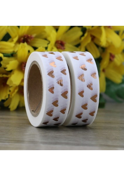 Kırmızı Stil 1 Adet Kalp Folyo Washi Bant Japon Kağıdı 1.5 cm * 10 M Kawaii Scrapbooking Araçları Maskeleme Bandı Noel Fotoğraf Albümü Diy Dekoratif Bantlar (Yurt Dışından) modelleri