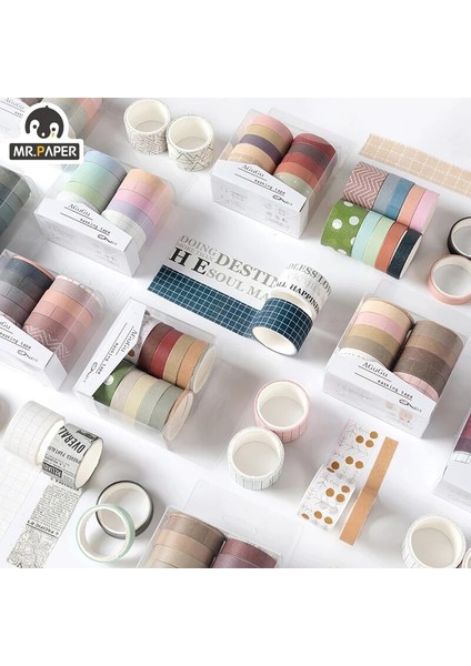 F Stili Mr Kağıt 10 Desigbox Renkli Gökkuşağı Washi Bantlar Scrapbooking Dıy Deco Yaratıcı Japon Kawaii Maskeleme Bantları (Yurt Dışından) fiyatları