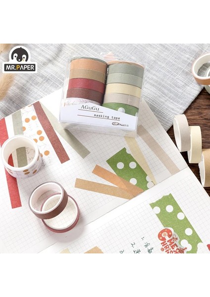 F Stili Mr Kağıt 10 Desigbox Renkli Gökkuşağı Washi Bantlar Scrapbooking Dıy Deco Yaratıcı Japon Kawaii Maskeleme Bantları (Yurt Dışından) fırsatları