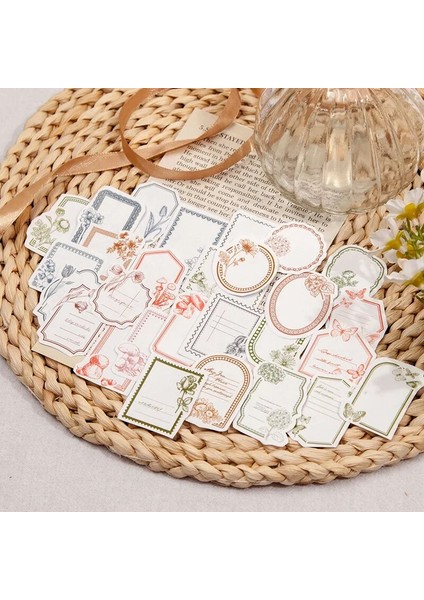 B Tarzı Rulo Washi Maskeleme Bantları Çerçeve Dekoratif Yazılabilir Vintage Bant Scrapbooking Albümü Için Retro Tarzı Yapışkanlı Yazılabilir Bant (Yurt Dışından)