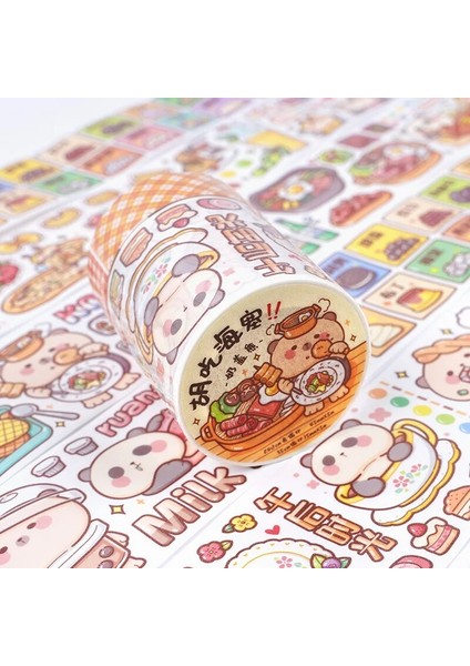 Xiarixanding Tarzı Lot Dekoratif Yapışkan Bantlar Süt Ayı Gıda Scrapbooking Kendi Başına Yap Kağıdı Japon Çıkartmaları 3m (Yurt Dışından) indirimleri