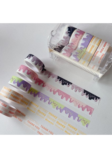 1 Adet E Tarzı 15MM * 30MM Ins Degrade Washi Bantlar Dostu Dil Maskeleme Bandı Günlüğü Kırtasiye Sticker Dıy Dekor Dergisi Yapışkan Bant (Yurt Dışından)