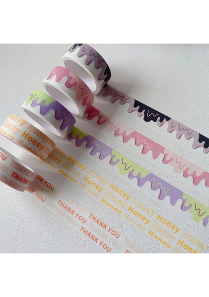 1 Adet E Tarzı 15MM * 30MM Ins Degrade Washi Bantlar Dostu Dil Maskeleme Bandı Günlüğü Kırtasiye Sticker Dıy Dekor Dergisi Yapışkan Bant (Yurt Dışından)