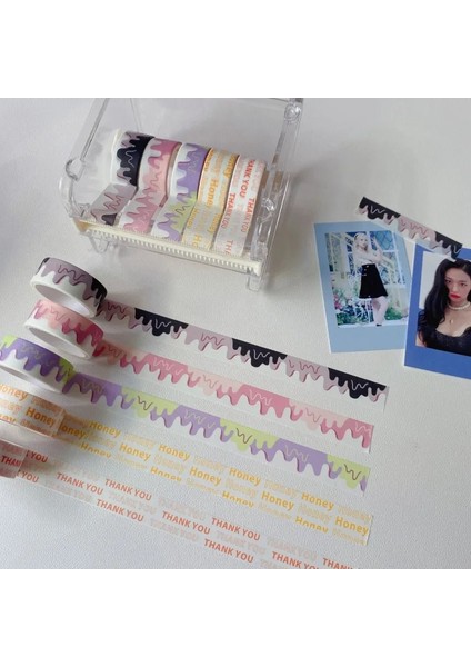 1 Adet E Tarzı 15MM * 30MM Ins Degrade Washi Bantlar Dostu Dil Maskeleme Bandı Günlüğü Kırtasiye Sticker Dıy Dekor Dergisi Yapışkan Bant (Yurt Dışından)