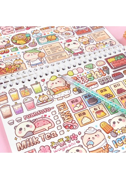 Huahuashijie Tarzı Lot Dekoratif Yapışkan Bantlar Süt Ayı Gıda Scrapbooking Kendi Başına Yap Kağıdı Japon Çıkartmaları 3m (Yurt Dışından)