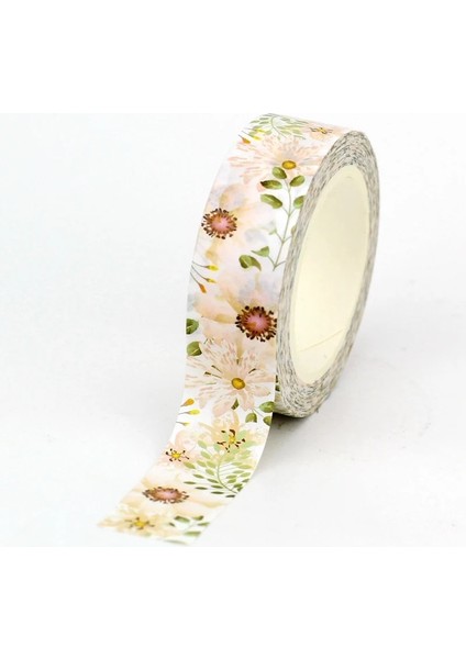 NO.364 Stili Yenı 1 Adet Dekoratif Güzel Çiçekler Washi Bant Seti Dıy Scrapbooking Kağıt Fotoğraf Albümü Yapışkanlı Maskeleme Bandı Kore Kırtasiye (Yurt Dışından) fırsatları