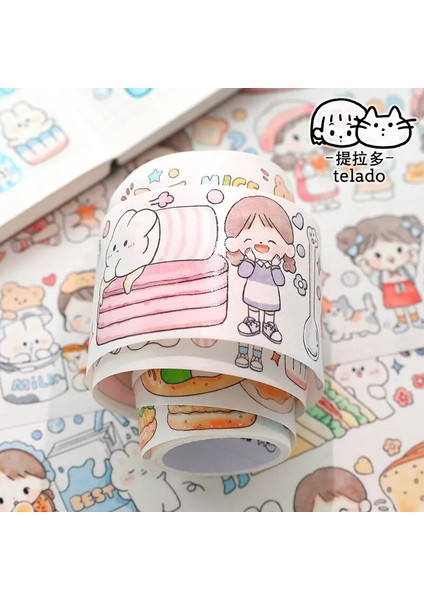 B Tarzı Mınkys Kawaii 4.2 M Karikatür Washi Maskeleme Bandı Scrapbooking Dergisi Dekoratif Yapışkan Bant El Kitabı Malzeme Okul Kırtasiye (Yurt Dışından) indirimleri