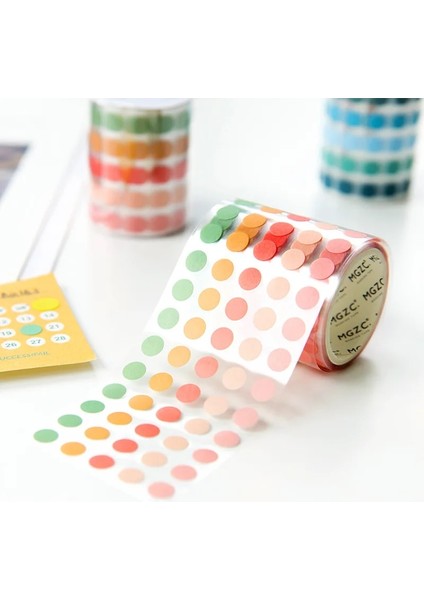 Ben Stil Dergi Planlayıcısı Scrapbooking Için Taze Renk Nokta Washi Bant Yuvarlak Etiket Nokta Çıkartmalar (Yurt Dışından) fiyatları
