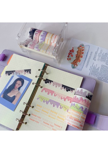 1 Adet D Tarzı 15MM * 30MM Ins Degrade Washi Bantlar Dostu Dil Maskeleme Bandı Günlüğü Kırtasiye Sticker Dıy Dekor Dergisi Yapışkan Bant (Yurt Dışından)