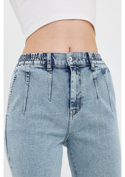 Kadın Norah Ice Blue Beli Lastikli Jean Pantolon modelleri