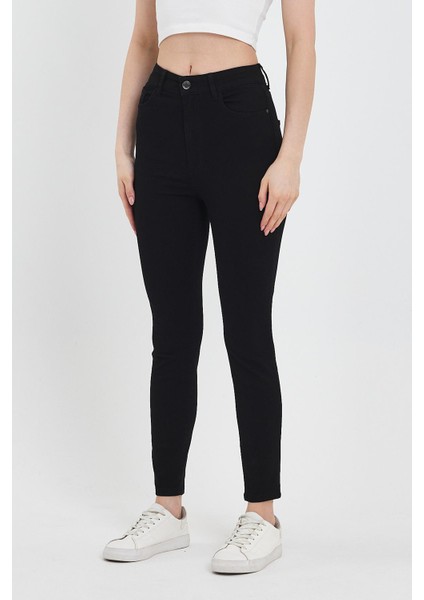 Kadın Holly Party Black Yüksek Bel Skinny Jean Pantolon fiyatları