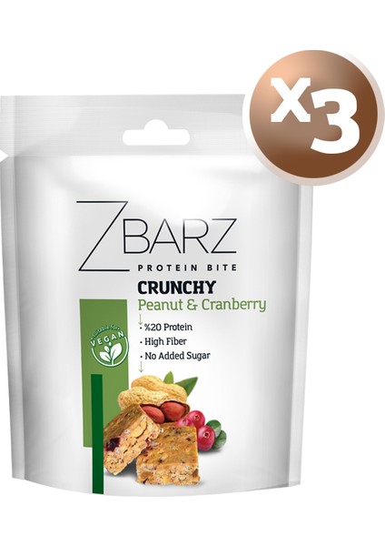 Crunchy Protein Bite Yer Fıstık-Turna Yemişi 90 G (3 Adet)
