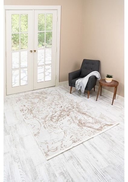 Life Makine Halısı 6020 Bej 120 x 180 Saçaklı