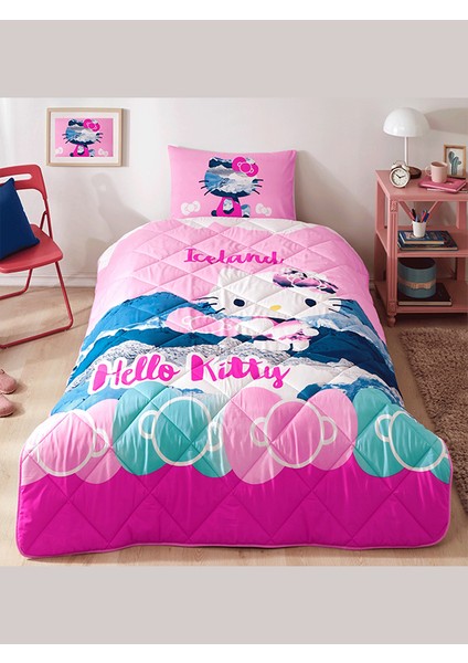 Lisanslı Yorgan Seti Hello Kitty Iceland Tek Kişilik